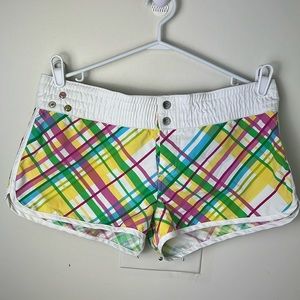 Roxy Checkered Speedy Shorts Size 9